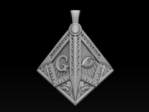 Skull Mason Pendant 3D print model 3Dプリントモデル