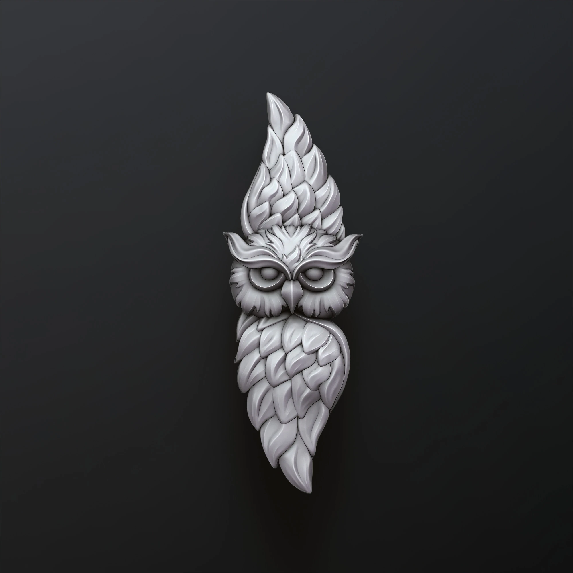 Owl Pendant 3D print model 3D Print Model .c4d .max .obj .3ds .fbx .stl .blend