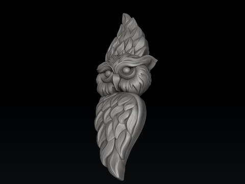 Owl Pendant 3D print model 3D Принт Модель