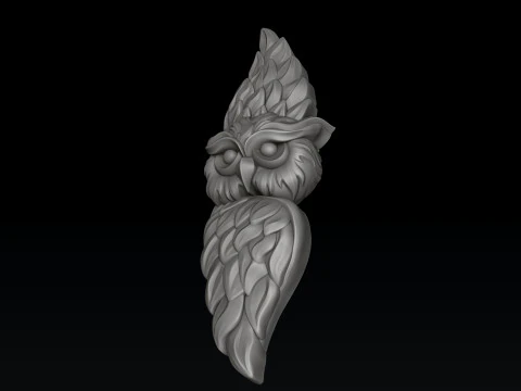 Owl Pendant 3D print model 3D Print Model
