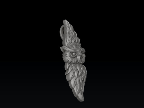 Owl Pendant 3D print model 3D Принт Модель