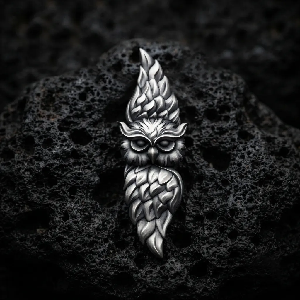 Owl Pendant 3D print model 3D Print Model .c4d .max .obj .3ds .fbx .stl .blend 