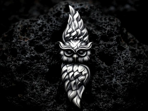 Owl Pendant 3D print model 3D Print Model