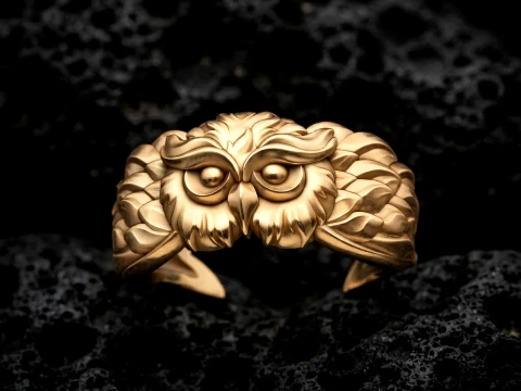 Owl Ring 3D print model 3D Print Model