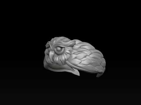 Owl Pendant Ring Set 3D print model 3D Print Model