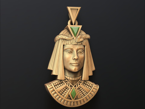 Queen Cleopatra Pendant 3D print model 3Dプリントモデル