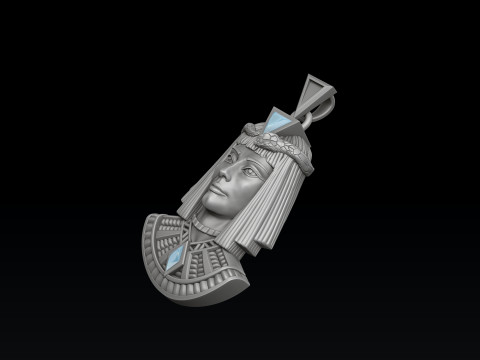 Queen Cleopatra Pendant 3D print model 3Dプリントモデル