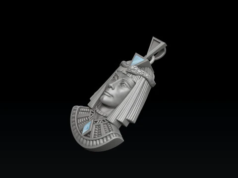 Model cetak 3D Liontin Ratu Cleopatra Model Cetak 3D