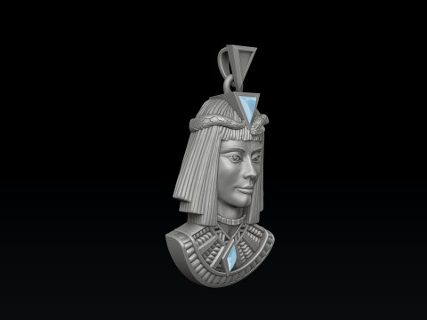 Queen Cleopatra Pendant 3D print model 3Dプリントモデル