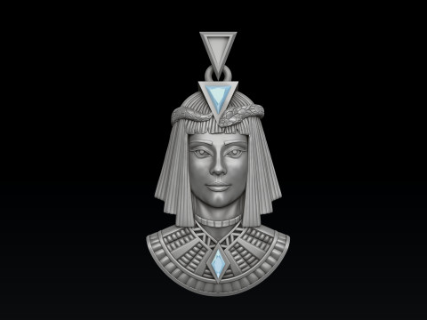 Queen Cleopatra Pendant 3D print model 3Dプリントモデル