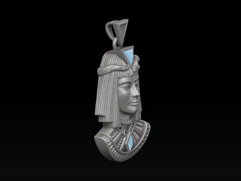 Queen Cleopatra Pendant 3D print model 3Dプリントモデル