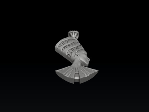 Nefertiti Enamel Pendant 3D print model Modèles 3D en vedette