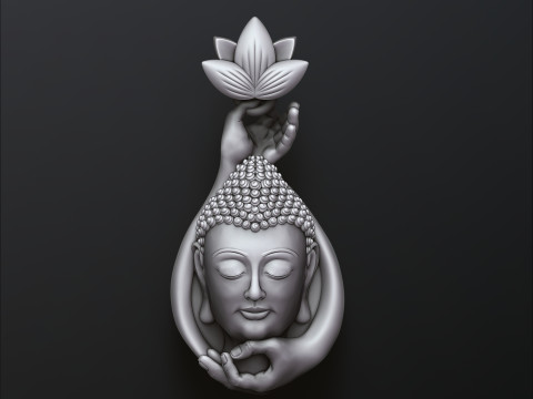 Buddha Pendant 3D print model 3Dプリントモデル