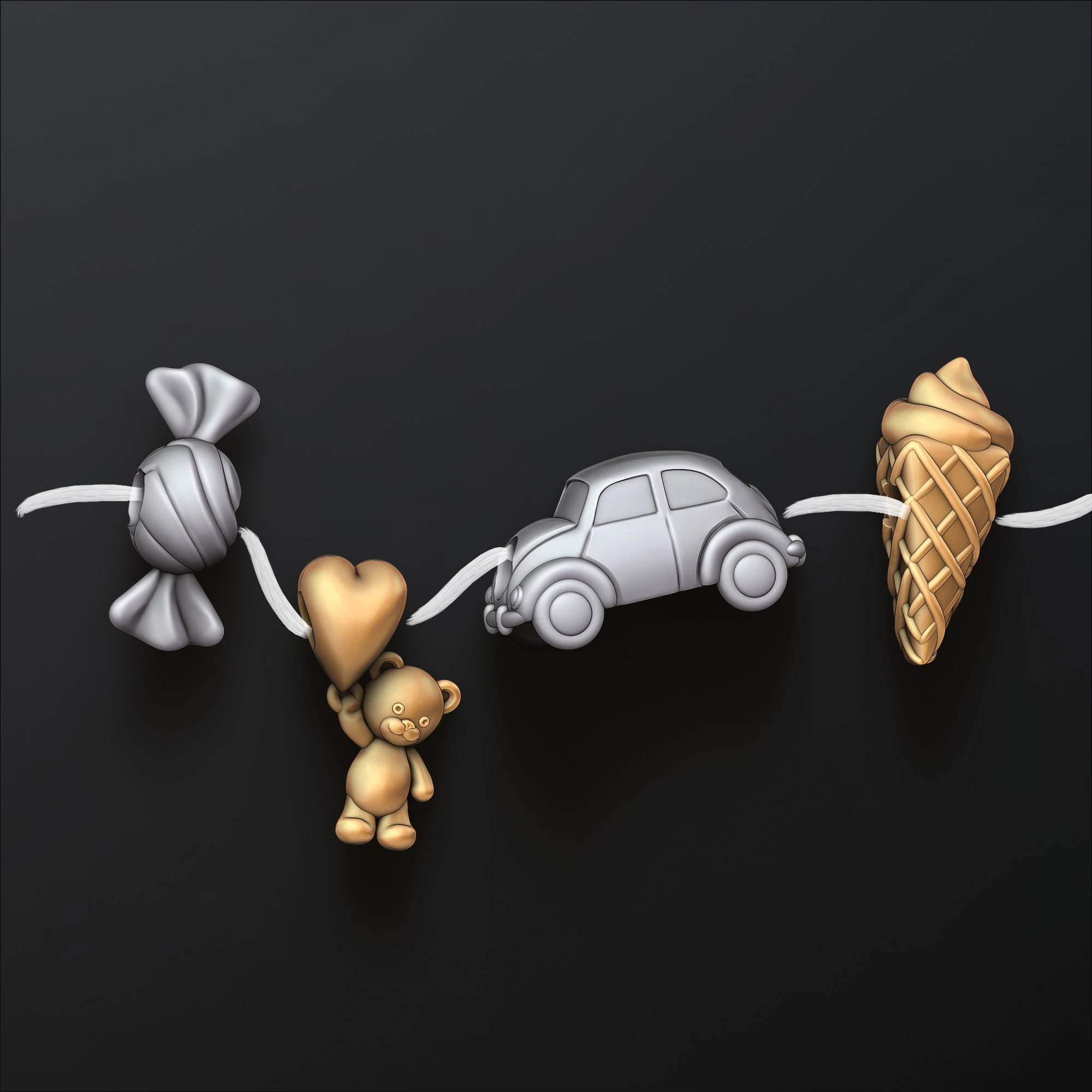 Beads For Bracelet 3D print model 3D Print Model .c4d .max .obj .3ds .fbx .stl .blend 