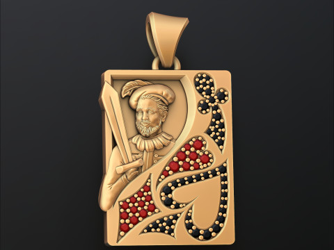 Playing Card Jack 3D print model 3Dプリントモデル