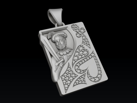 Playing Card Jack 3D print model Model Cetak 3D