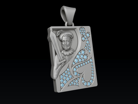 Playing Card Jack 3D print model Model Cetak 3D