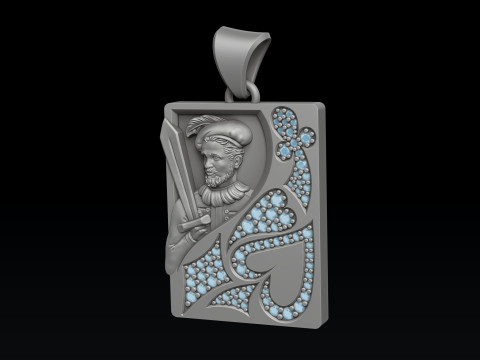 Playing Card Jack 3D print model Model Cetak 3D