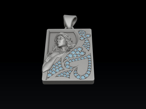 Playing Card Queen 3D print model 3D 프린트 모델