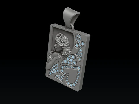 Playing Card Queen 3D print model 3D Print Model