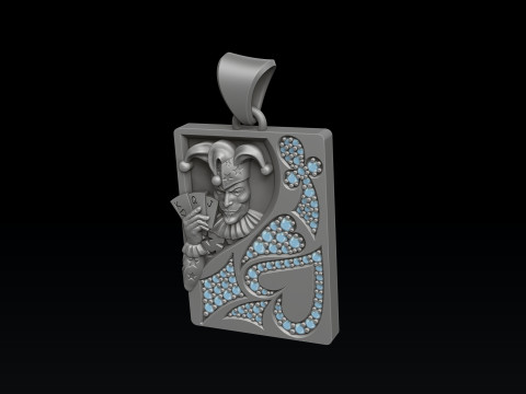 Playing Card Joker 3D print model 3Dプリントモデル
