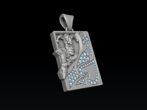 Playing Card Joker 3D print model 3Dプリントモデル