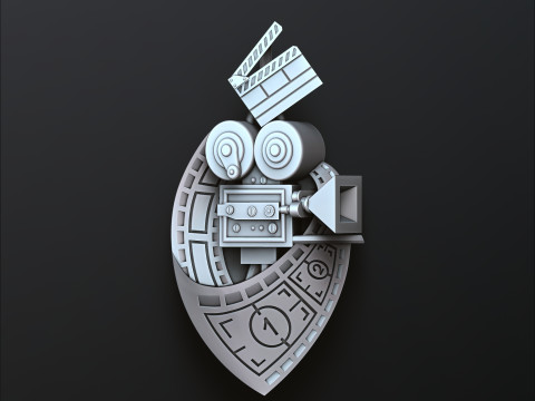 Cinema Movie Director Pendant 3D print model 3Dプリントモデル