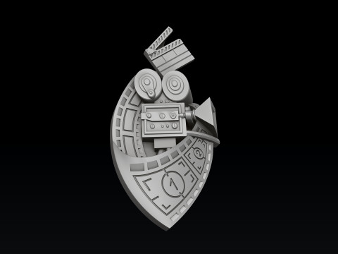 Cinema Movie Director Pendant 3D print model 3Dプリントモデル