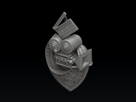 Cinema Movie Director Pendant 3D print model 3Dプリントモデル