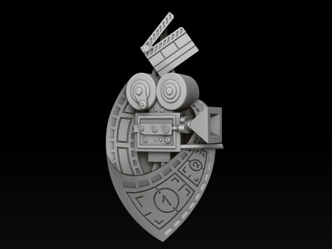 Cinema Movie Director Pendant 3D print model 3Dプリントモデル