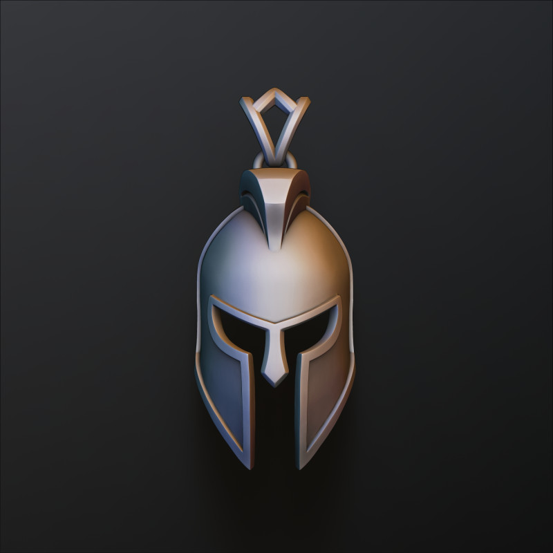 Helmet Pendant 3D print model 3Dプリントモデル .c4d .max .obj .3ds .fbx .stl .blend