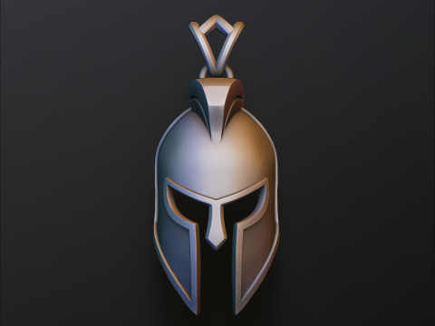 Helmet Pendant 3D print model 3Dプリントモデル