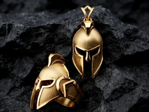 Cole&ccedil;&atilde;o de anel de pingente de capacete Modelo de impress&atilde;o 3D Modelo de Impressão 3D