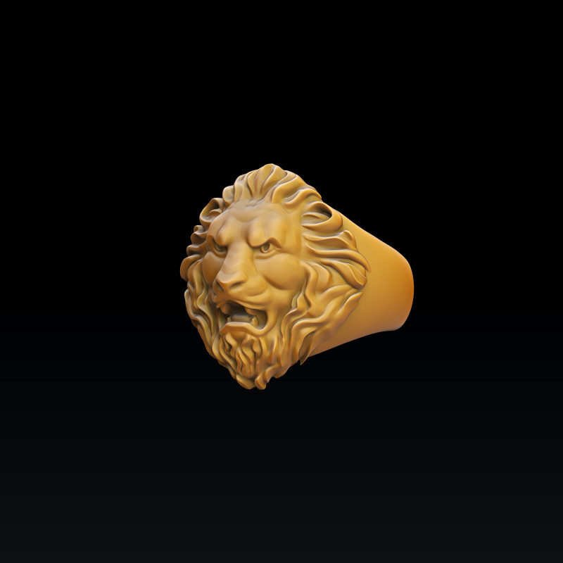 Lion Ring Free Free 3D print model 3Dプリントモデル .c4d .max .obj .3ds .fbx .stl .blend 