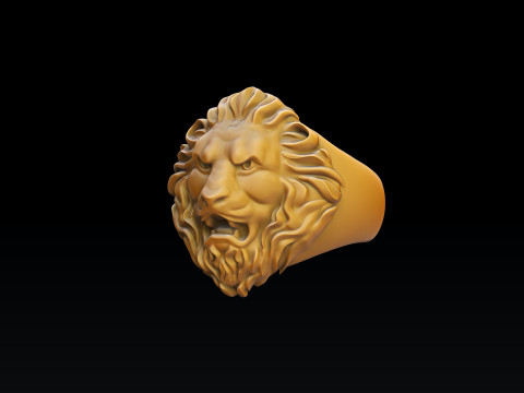 Lion Ring Free Free 3D print model 3Dプリントモデル
