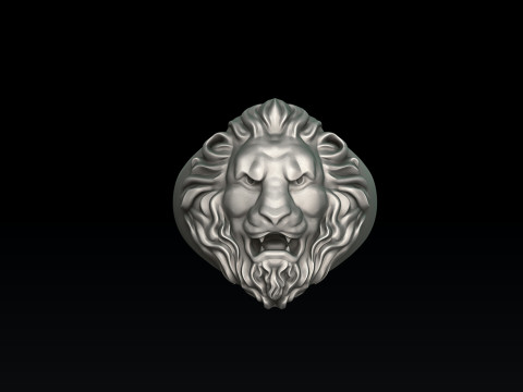 Lion Ring Free Free 3D print model 3Dプリントモデル