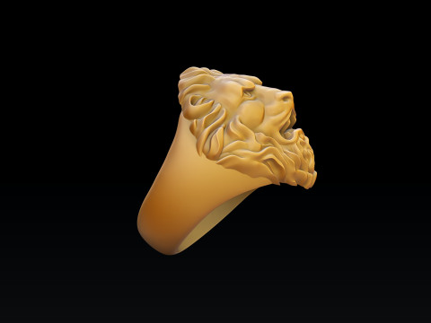 Lion Ring Free Free 3D print model 3Dプリントモデル