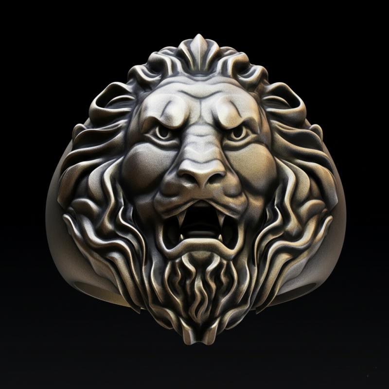 Lion Ring Free Modello di stampa 3D gratuito Modello di stampa 3D .c4d .max .obj .3ds .fbx .stl .blend