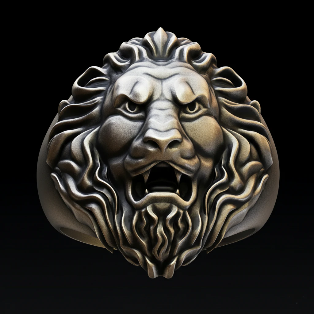 Anillo de Le&oacute;n Gratis Modelo de impresi&oacute;n 3D gratis Modelo de impresión 3D .c4d .max .obj .3ds .fbx .stl .blend 