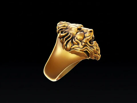 Anillo de Le&oacute;n Gratis Modelo de impresi&oacute;n 3D gratis Modelo de impresión 3D