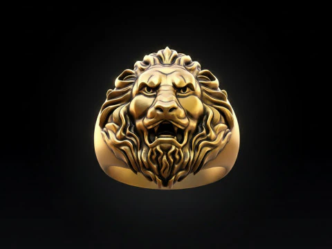Anillo de Le&oacute;n Gratis Modelo de impresi&oacute;n 3D gratis Modelo de impresión 3D