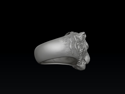 Tiger Ring 3D print model 3Dプリントモデル