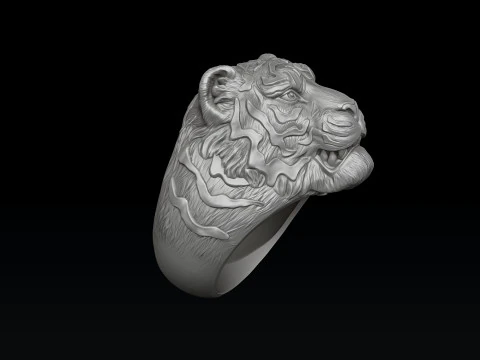 Modello di stampa 3D dell'anello della tigre Modello di stampa 3D