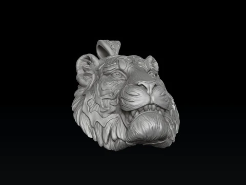 Tiger Pendant Ring Set 3D print models 3D Print Model