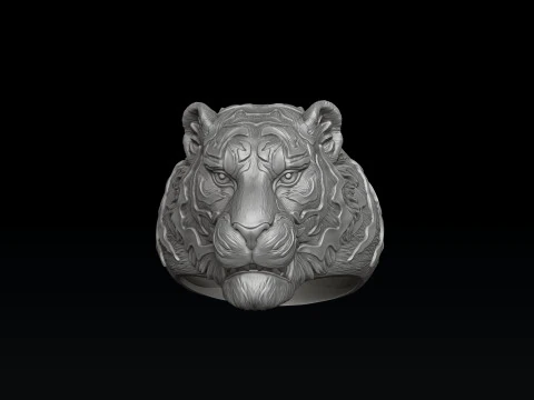 Tiger Pendant Ring Set 3D print models 3D Print Model