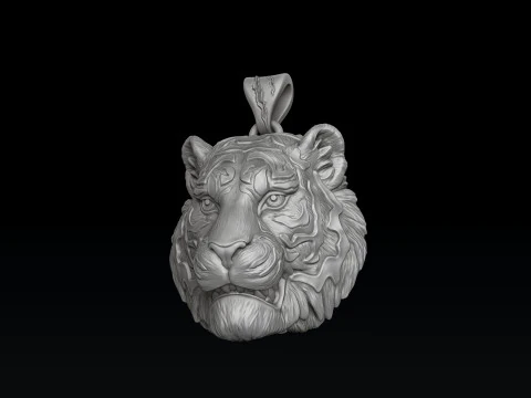 Tiger Pendant Ring Set 3D print models 3D Print Model