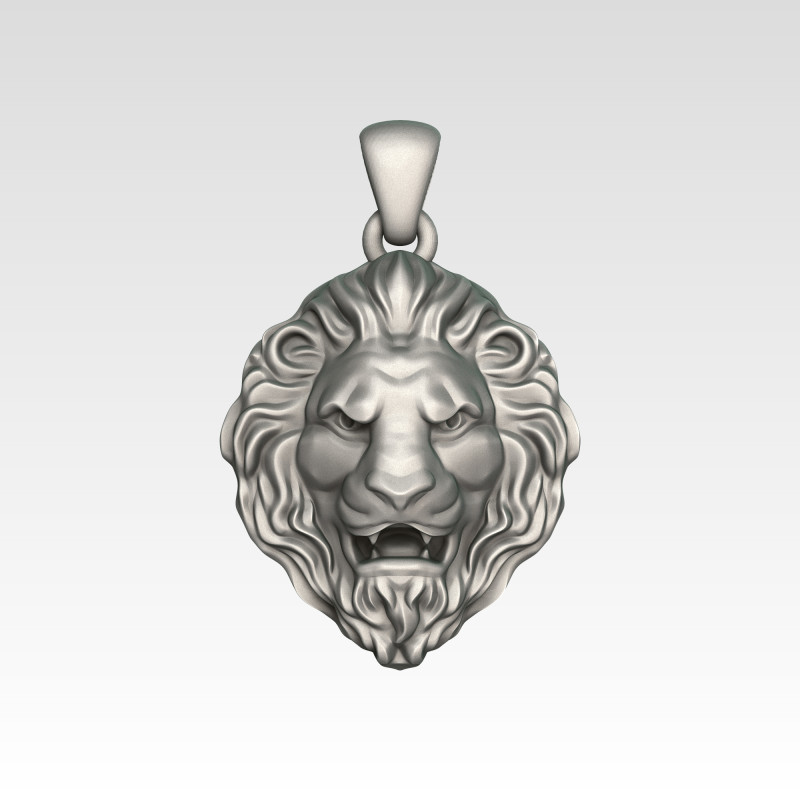 Lion Pendant Free 3D print model Modèles 3D en vedette .c4d .max .obj .3ds .fbx .stl .blend 