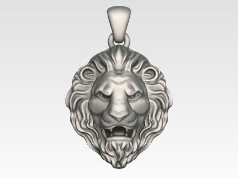 Lion Pendant Free 3D print model 3Dプリントモデル