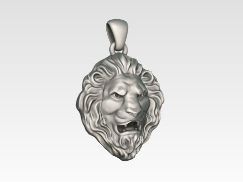 Lion Pendant Free 3D print model Modèles 3D en vedette
