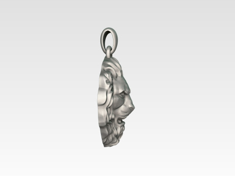 Lion Pendant Free 3D print model Modèles 3D en vedette